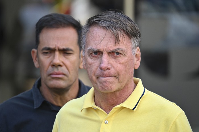 Jair Bolsonaro, el 16 de agosto. · Foto: Evaristo Sa, AFP
