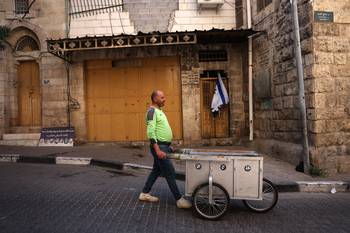 Ciudad de Hebrón, el 3 de setiembre, en Cisjordania. · Foto: Hazem Bader, AFP