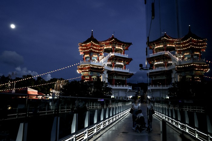 Vista del Templo Zhuputan, el 5 de septiembre, en Taiwán. Foto: I-Hwa Cheng, AFP.