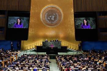 Asamblea General de las Naciones Unidas en la sede del organismo en Nueva York, el martes 23 de setiembre. · Foto: Timothy A. Clary / AFP