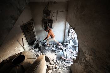 Campo de refugiados de Nuseirat, en el centro de la Franja de Gaza, el 28 de setiembre. · Foto: Eyad Baba, AFP