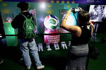 Presentación de la Trionda, el 3 de octubre, en el pabellón "El alma del mundial", en Guadalajara, Jalisco, México. Foto: Ulises Ruiz, AFP.