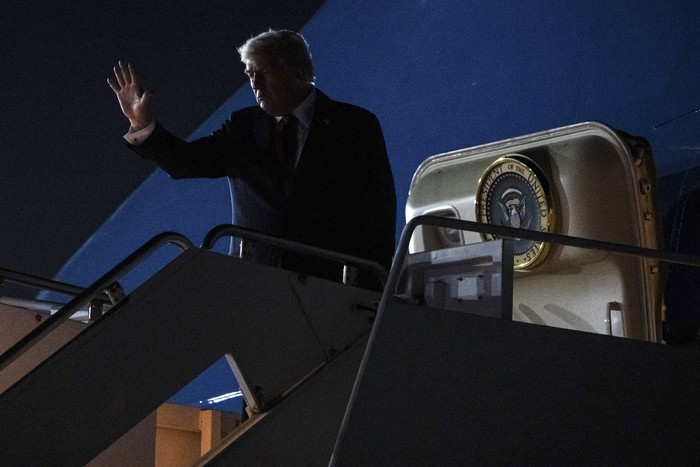 Donald Trump, el 13 de octubre, en Egipto. · Foto: Saul Loeb, AFP