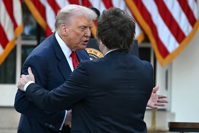 Donald Trump y Javier Milei, el 14 de octubre en Washington. foto: andrew caballero reynolds, afp · Foto: Andrew Caballero- Reynolds, AFP