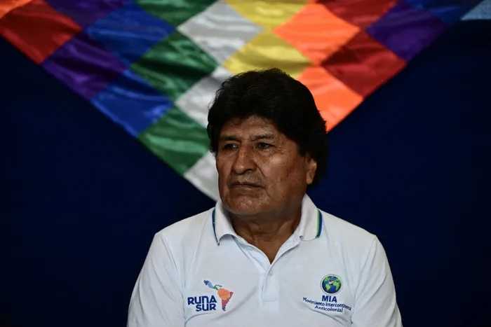 Evo Morales, en Villa 14 de Septiembre, Chapare, Cochabamba, Bolivia, el 19 de octubre de 2025.
Foto: Ernesto Benavides, AFP
