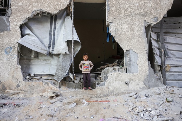 Casa destruida por un ataque israelí en Jan Yunis, el 29 de octubre, sur de la Franja de Gaza. · Foto: Bashar Taleb, AFP