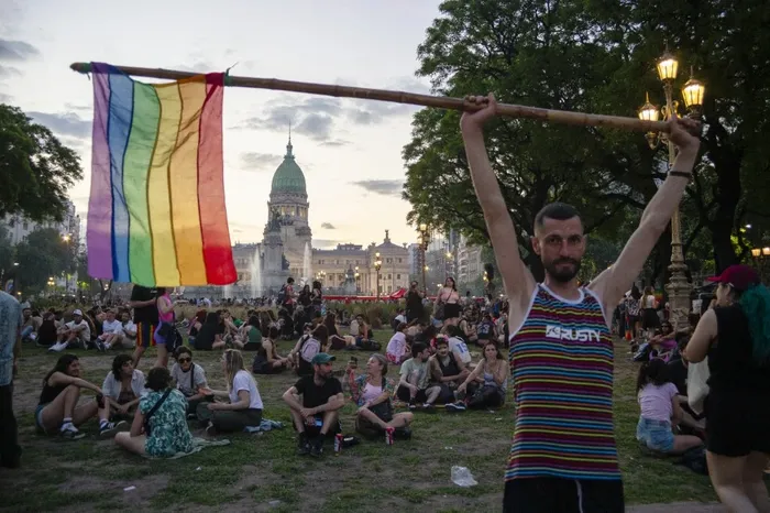 Marcha del Orgullo , bajo el lema "Ante el odio y la violencia, más orgullo y unidad" (archivo, noviembre de 2025) · Foto: Catriel Gallucci Bordoni, NurPhoto