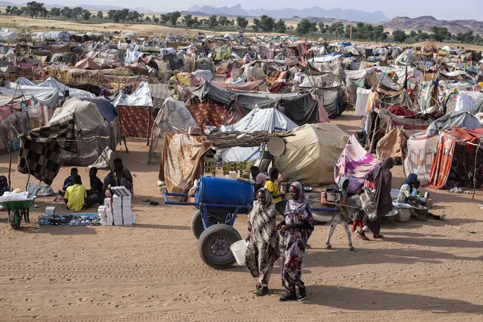Campamento de Um Yanqur, el 11 de noviembre de 2025, en la región de Darfur, al oeste de Sudán. · Foto: AFP