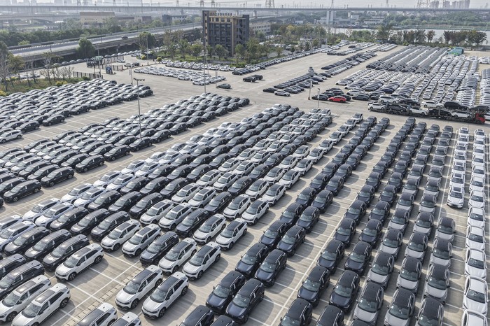 Puerto de Hangzhou, provincia de Zhejiang, el 10 de noviembre, al este de China. · Foto: AFP