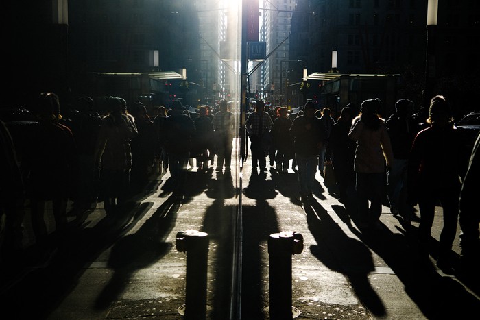 Broadway Avenue, el 22 de diciembre, en Nueva York. · Foto: Charly Triballeau, AFP