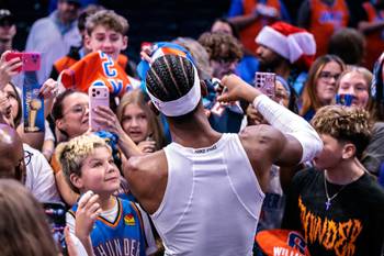 Shai Gilgeous-Alexander de Oklahoma City, el 25 de diciembre. · Foto: William Purnell, Getty Images, AFP