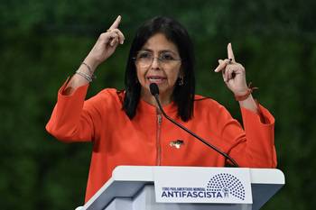 Delcy Rodríguez. · Foto: Juan Barreto, AFP