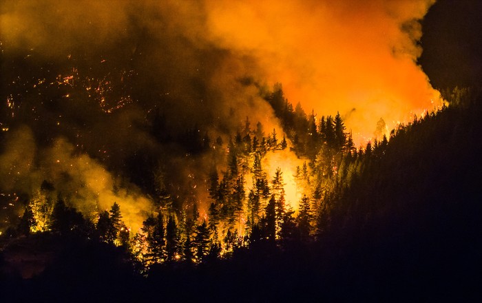 Cerro Pirque, en El Hoyo, el 7 de enero, en la región patagónica de la provincia de Chubut. Foto: Martín Levicoy / AFP