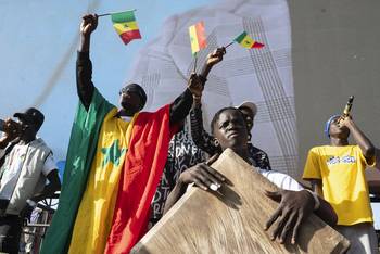 Hinchas de Senegal. · Foto: Seyllou, AFP
