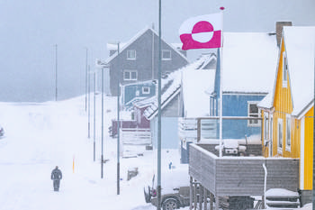 Nuuk, capital de Groenlandia. · Foto: Jonathan Nackstrand, AFP