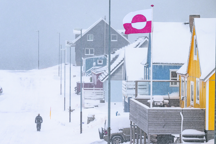 Nuuk, capital de Groenlandia. · Foto: Jonathan Nackstrand, AFP