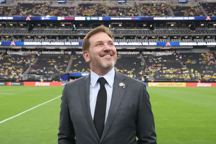Alejandro Domínguez, presidente de la Conmebol (archivo, enero de 2026).
Foto: AFPTV