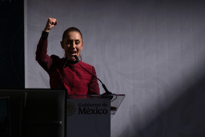 La presidenta de México, Claudia Sheinbaum, el 30 de enero de 2026. 
Foto: Guillermo Arias / AFP