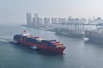 Puerto de Qingdao, en la provincia oriental china de Shandong, el 4 de febrero. · Foto: S/d de autor, AFP