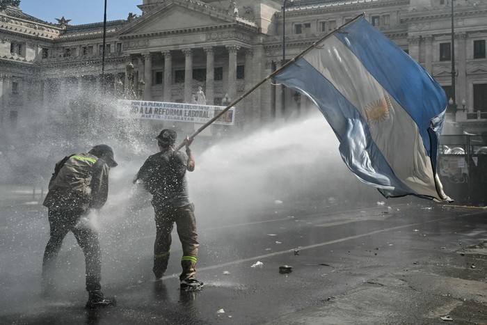Congreso Nacional, en Buenos Aires, el 11 de febrero. · Foto: Luis Robayo, AFP