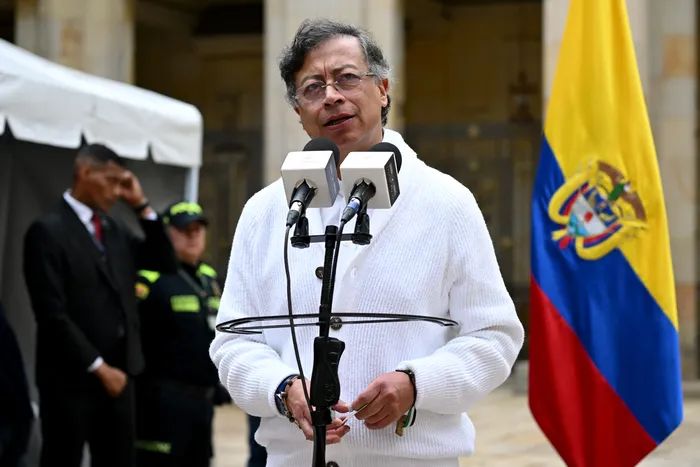 Gustavo Petro, el 8 de marzo, en Bogota. · Foto: Raúl Arboleda, AFP