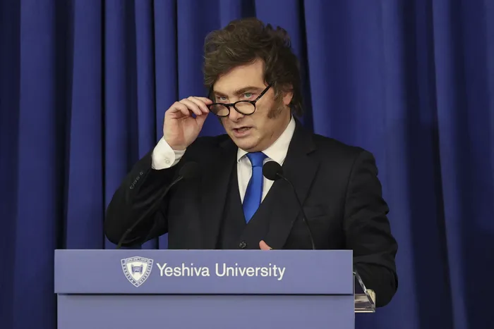 Javier Milei, el 9 de marzo, en Nueva York. Foto: Angela Weiss / AFP