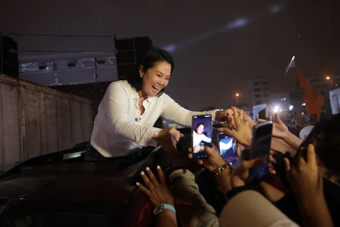 Keiko Fujimori, el 2 de abril, en Perú. · Foto: Connie France, AFP