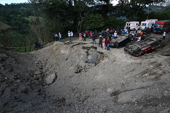 Departamento de Cauca, en el suroeste de Colombia, el 25 de abril, tras los ataques atribuidos a un grupo disidente de las FARC. Foto: Joaquín Sarmiento, AFP