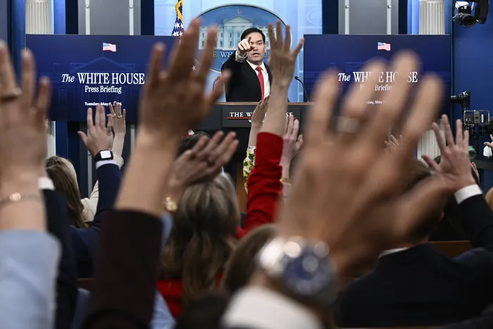 Marco Rubio, el 5 de mayo, en la Casa Blanca. · Foto: AFP