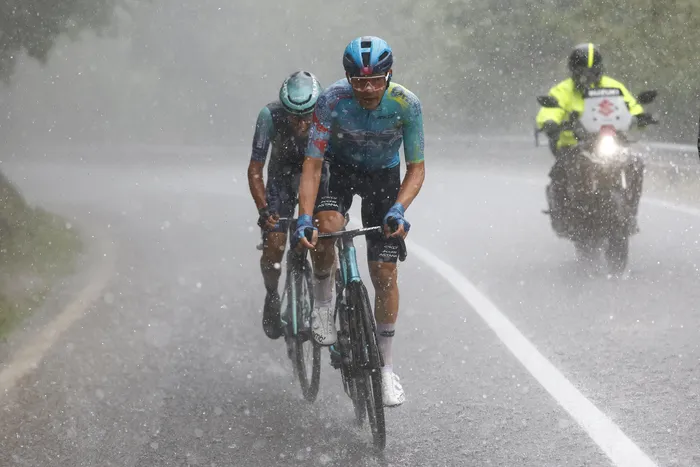 Thomas Silva, el 13 de mayo, durante la  quinta etapa. · Foto: Luca Bettini, AFP