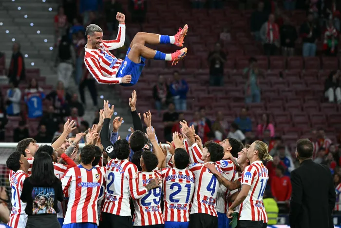 Antoine Griezmann, tras el partido de la liga española entre el Atlético de Madrid y el Girona FC, disputado en el estadio Metropolitano de Madrid, el 17 de mayo. · Foto: Javier Soriano, AFP
