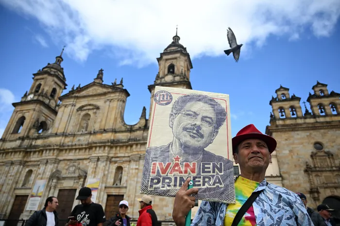 Plaza Bolívar, el 22 de mayo, en Bogotá. · Foto: Raúl Arboleda, AFP
