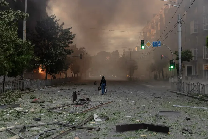Kiev, el 24 de mayo, luego de la respuesta militar rusa. · Foto: Roman Pilipey, AFP