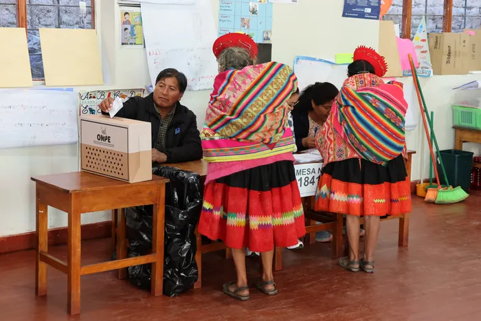 Circuito de votación, el 7 de junio, en Lima · Foto: AFP