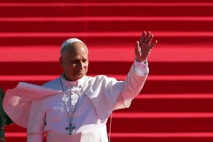 El papa León XIV, el 8 de junio, en la Catedral de Almudena de Madrid. Foto: César Manso, AFP