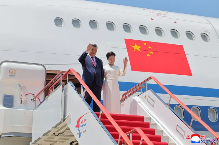 Xi Jinping, el 9 de junio, en Corea del Norte. · Foto: AFP