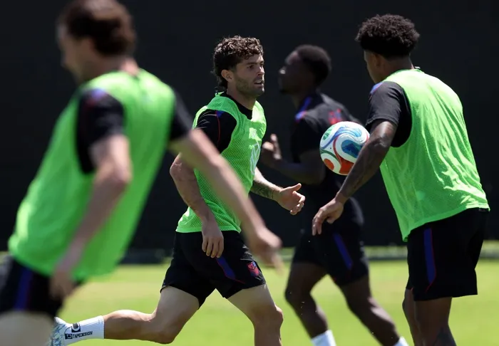 Christian Pulisic, de Estados Unidos, en el Great Sports Park, el 10 de junio, en Irvine, California. 
Foto: Jamie Squire/Getty Images/AFP