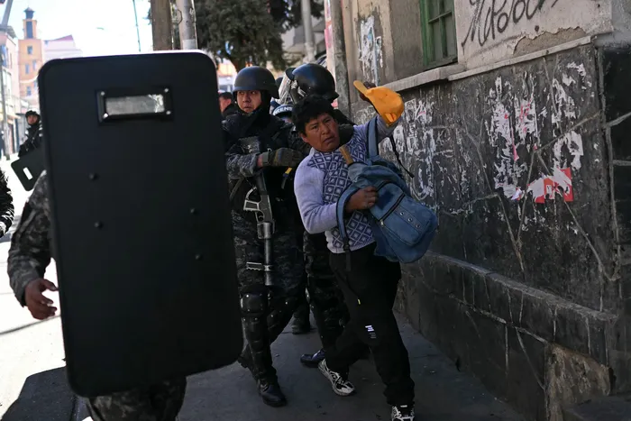 Movilizaciones, el 10 de junio, en La Paz. · Foto: Marvin Recinos / AFP