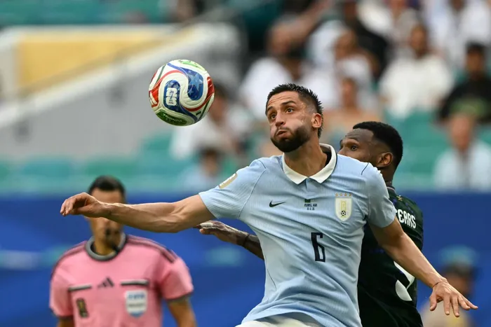 Rodrigo Bentancur en el partido por el grupo H del Mundial 2026 entre Arabia Saudita y Uruguay, en el Miami Stadium, el 15 de junio. · Foto: Chandan Khanna, AFP