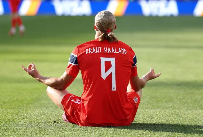 Erling Haaland, el 16 de junio, en Massachusetts · Foto: AFP