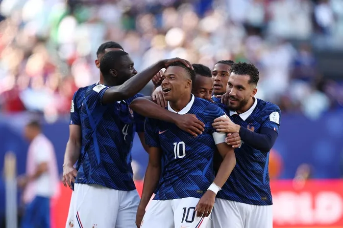 Kylian Mbappé,  tras marcar el tercer gol de su equipo durante el partido de fútbol del Grupo I del Mundial de 2026 entre Francia y Senegal en el estadio New York/New Jersey de East Rutherford, el 16 de junio · Foto: Charly Triballeau, AFP