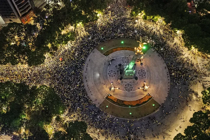 Hinchas de México, el 17 de junio, en Ciudad de México. · Foto: Carl de Souza / AFP
