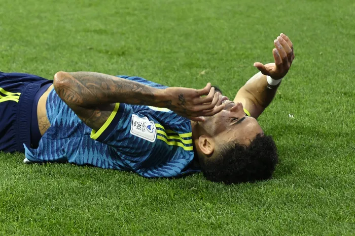 Luis Díaz, de Colombia tras convertir el segundo gol de su equipo, el 17 de junio, en Ontario. · Foto: Alfredo Estrella, AFP