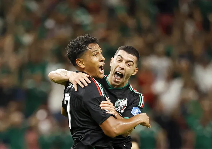 Luis Romo, de México, tras convertir el gol de su equipo, el 18 de junio, en Guadalajara. · Foto: Ulises Ruiz, AE, AFP