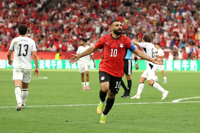 Mohamed Salah, de Egipto, el 21 de junio, tras convertir el segundo tanto contra Nueva Zelanda, en Vancouver. · Foto: Fran Santiago, Getty Images, AFP
