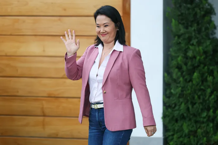 Keiko Fujimori, el 24 de junio, en Lima. · Foto: Connie France, AFP