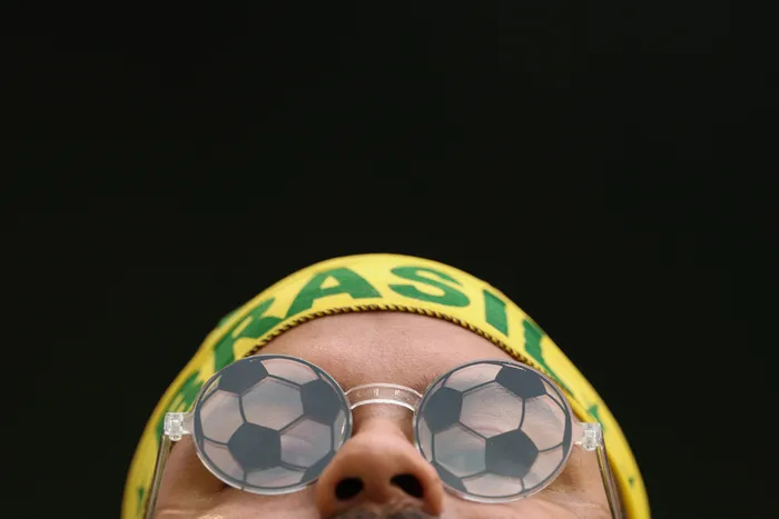 Hincha de Brasil, el 24 de junio, en el Hard Rock Stadium de Miami. Foto: Patricia de Melo Moreira, AFP