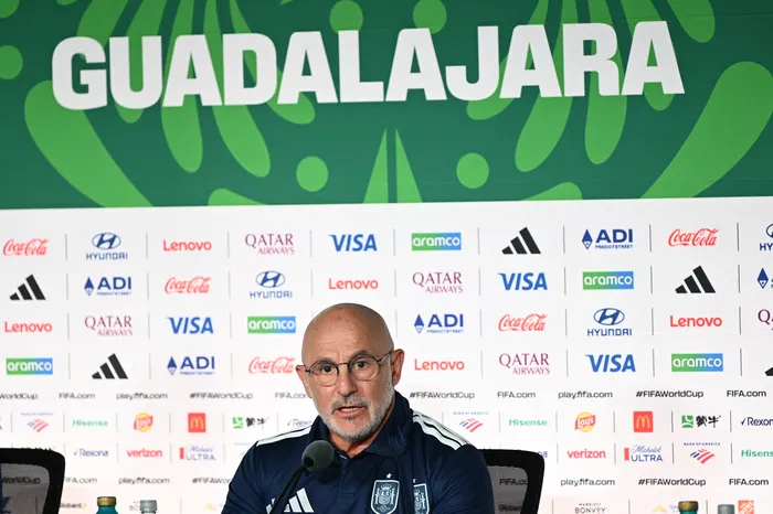 Luis de la Fuente, director técnico de España, el 25 de junio, en Guadalajara. Foto: Alfredo Estrella, AFP