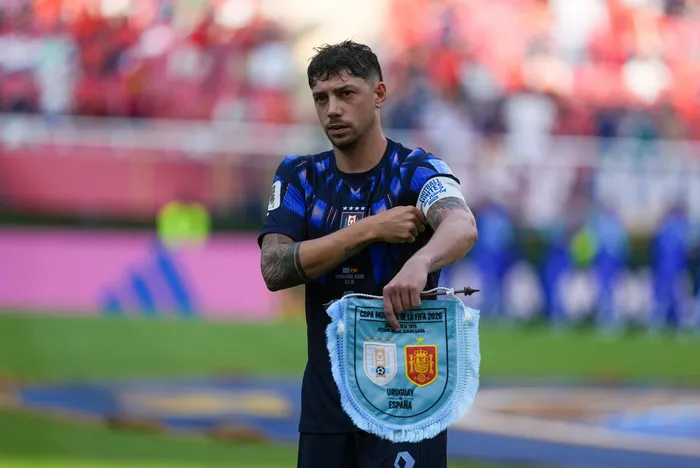 Federico Valverde, el 27 de junio, en Guadalajara. · Foto: Juancho Torres / Anadolu / AFP