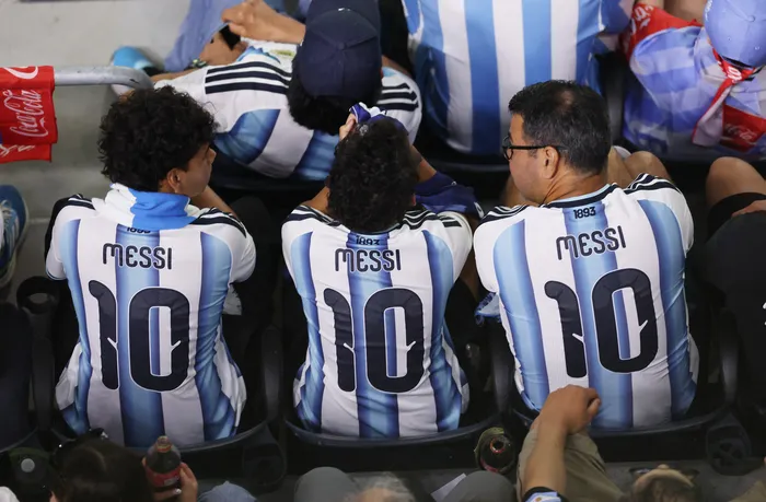 Hinchas de Argentina, el 27 de junio, en Texas. · Foto: Carl Recine / Pool / AFP